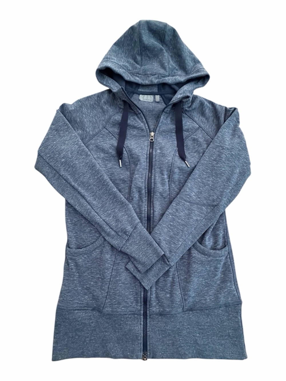 Athleta Heathered Charcoal Pullover Hoodie Size M